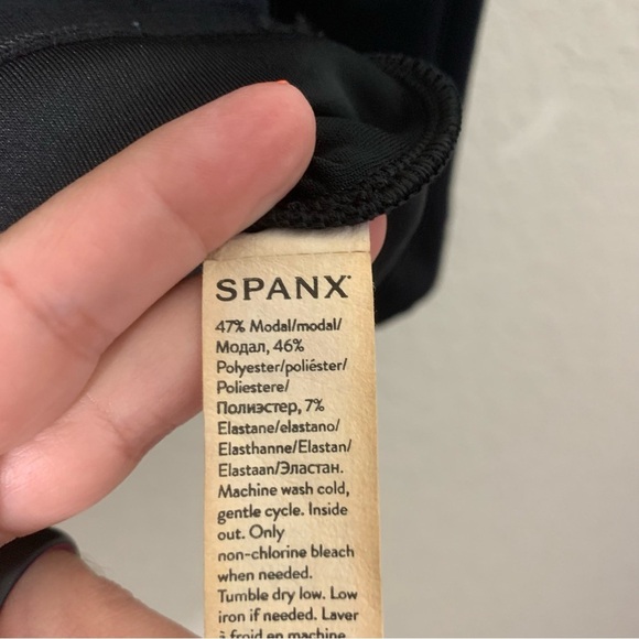 Spanx womens Airessentials black got yap covered mock neck sweatshirt S - Picture 6 of 7